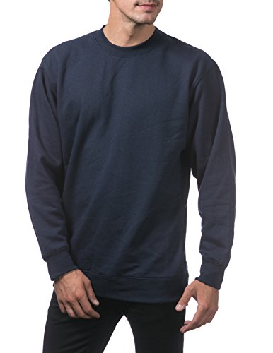 Pro Club Men's Plain Blank Crew Neck Fleece Pullover Sweater (9oz)3