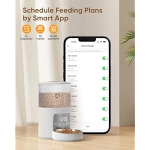 Automatic cat feeders  5g wifi pet feeder with app control 4l dry food dog feeder with low food  blockage alarms 1 10 meals per day up to 10s meal call for pets   cucciolini doodles