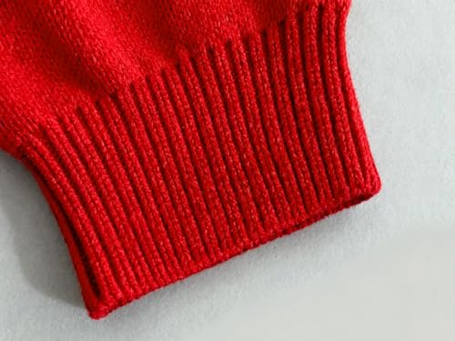 Image of Kids Crewneck Pullover Sweater Cute Pattern Long Sleeve Sweatshirt Holiday Costumes for 5-14 Years Child