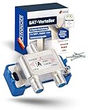 SCHWAIGER SAT-Verteiler 2-Fach I SAT-Splitter für SAT-, Kabel- &...