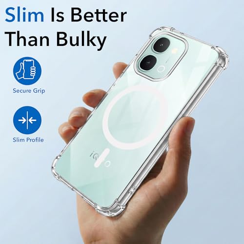 Image of Jkobi Shockproof Crystal-Clear Back Cover for Vivo iQOO Z11x 5G (Magsafe Wireless Support | Drop & Camera Protection | Hard Polycarbonate)