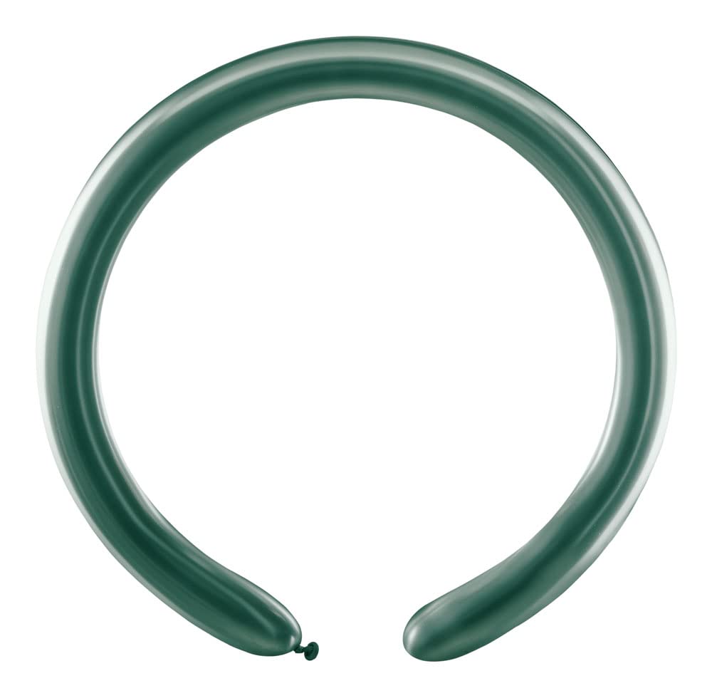 Envelope 100 natural latex mouldable balloons Premium Quality D4 (Ø 5cm / 2"), metallic green
