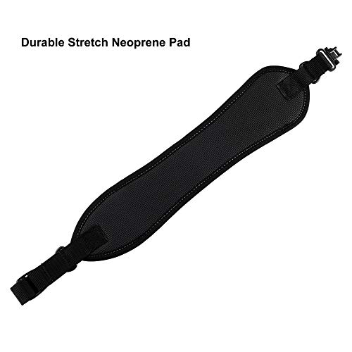 BOOSTEADY Two Point Gun Sling with Shoulder Pad, Gun Strap with Swivel, Non-Slip Backing, 1 Inch Nylon Webbing - Thumbnail 3