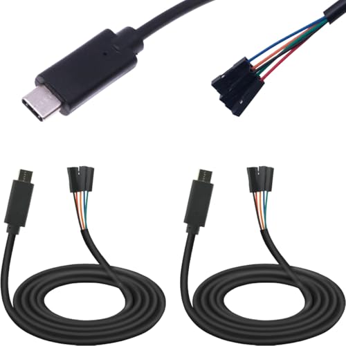 Image of Youmile 2 pcs USB to TTL Serial Cable for Android Mobile phone serial cable Type-C to UART 340 Chip OTG Cable 5V Compatible with tablets and computers,for STC/for STM32