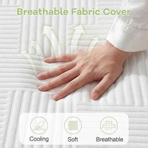 Vipbear 3 Inch Queen Mattress Topper, High-Density & Cooling Gel Memory Foam Bed Topper with Adjustable Straps & Anti-Slip Straps, Durable Foam Topper for Firm Support, CertiPUR-US Certified, 60"× 80" — view 2