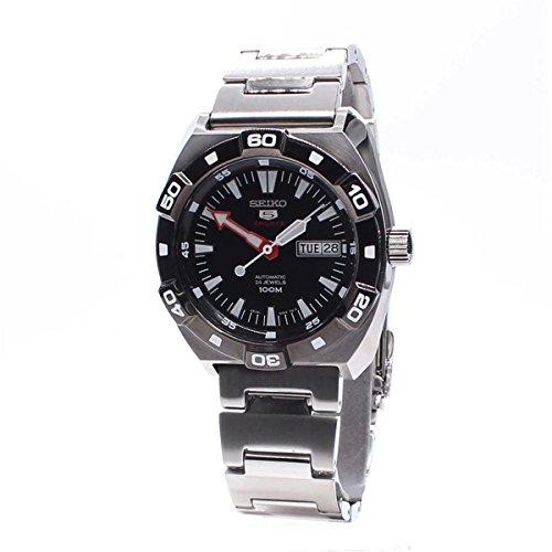 Seiko 5 Sports Automatic black Dial Stainless Steel Mens Watch SRP285