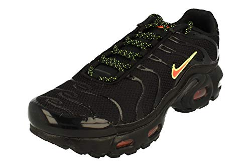 Nike Air Max Plus GS Running Trainers CU1718 Sneakers Chaussures (UK 5 US 5.5Y EU 38, Black Volt Hyper Crimson 001)