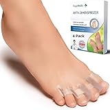 ✅ BEDECKT DRUCKSTELLEN: Unser neuer Zehenspreizer, aus verbessertem Silikon-Material, spreizt nicht nur Ihre Zehen, sondern bedeckt auch Druckstellen am Fuß.