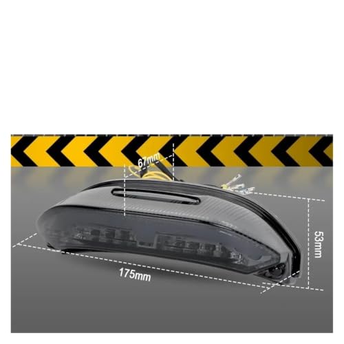 Luz trasera de motocicleta LED para rutas nocturnas y ciudad en CBR600RR 3