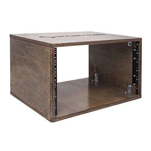 Image of Sound Town DIY 6U Studio Rack with Solid Baltic Birch Plywood, Weathered Brown (SDRK-Y6B)