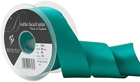 Berisfords Double FACE Poly Satin Ribbon, BlackBerry, 15 mm