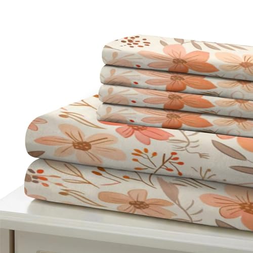 Funda de edredón de microfibra con flores impresas tamaño Super King 6