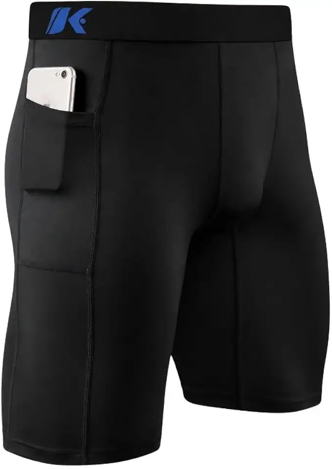 Bermuda Térmica Com Bolso Keeper Masculina Segunda Pele Academia Corrida e Ciclismo