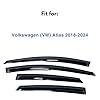 IG Window Visor for Volkswagen (VW) Atlas 2018-2024, Rain Guard Tape-On Extra Durable Sun Wind Side Vent Window Deflector Mugen Style, 2018 2019 2020 2021 2022 2023 2024 #1