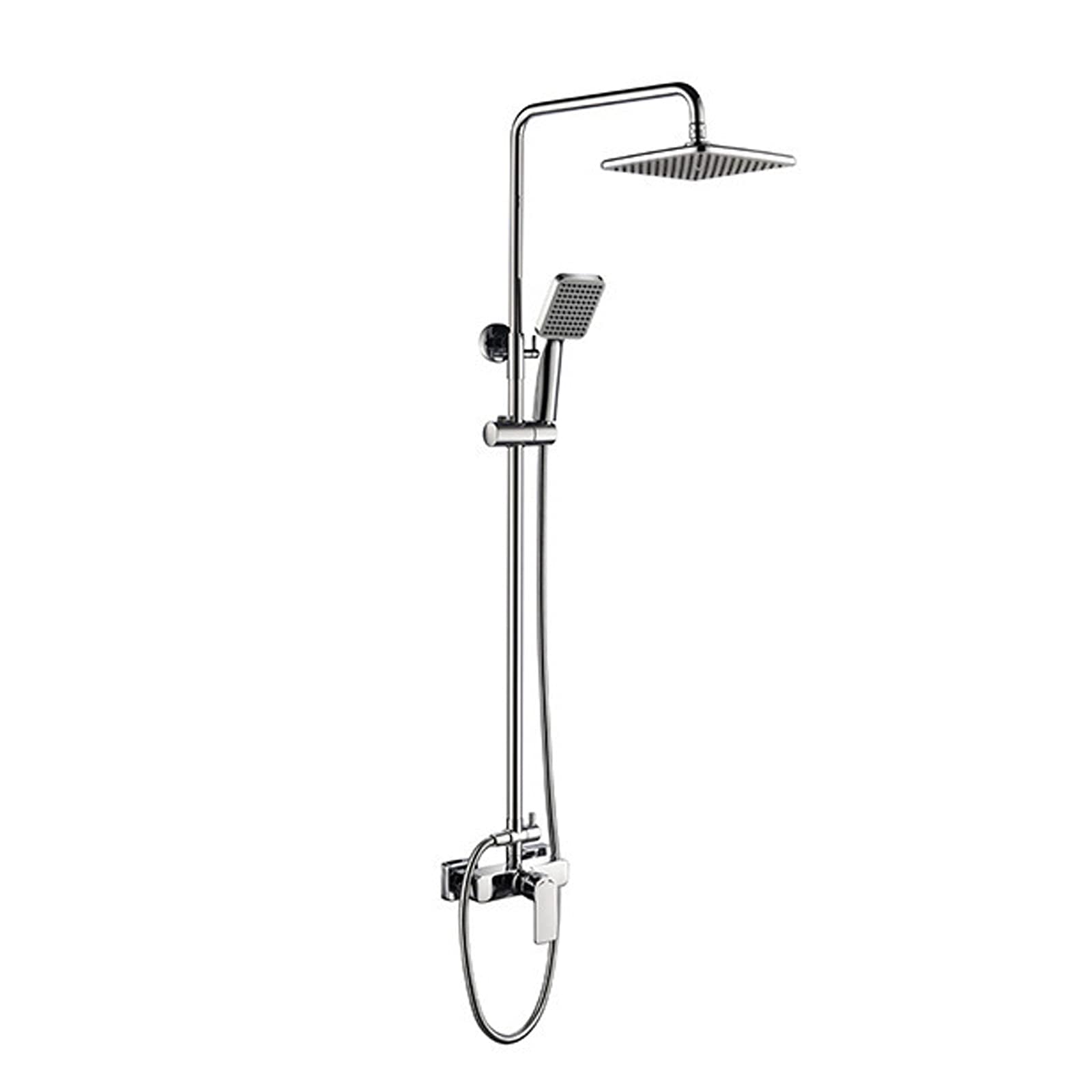 Ensemble de douche à haute pression et mitigeur en laiton chromé
