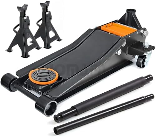 Gato De Carretilla Hidraulico Doble Piston Bajo Perfil Extra Larg...