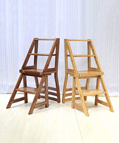 Taburete escalonado de madera y silla plegable para subir multifunción 6