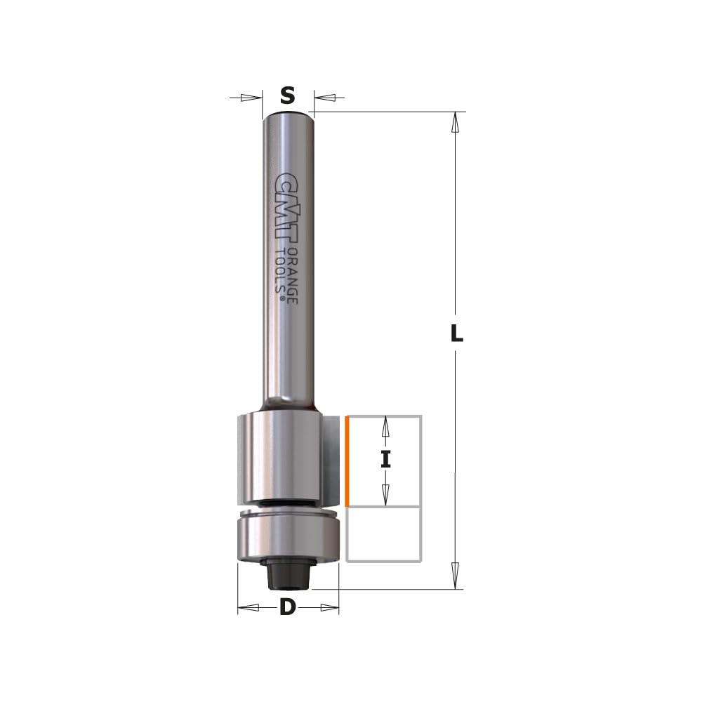 CMT 906.128.61 - Fresa para refundir diamante (pcd) s=8 d=12.7x12.7