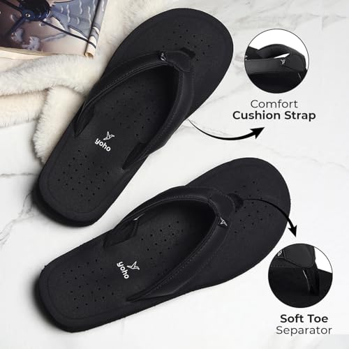 Image of YOHO ArchFlex orthopedic slippers for men | Arch support for pain relief | Soft, Anti-Skid, lightweight | comfortable padded straps flip flops for Everyday