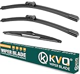 KVQ Windshield Wiper Blades Replacement for Ford Fiesta 2009 2010 2011 2012 2013 2014 2015 2016 2017 2018 2019 Original Factory Quality Front Rear Wiper Blade Set - 26