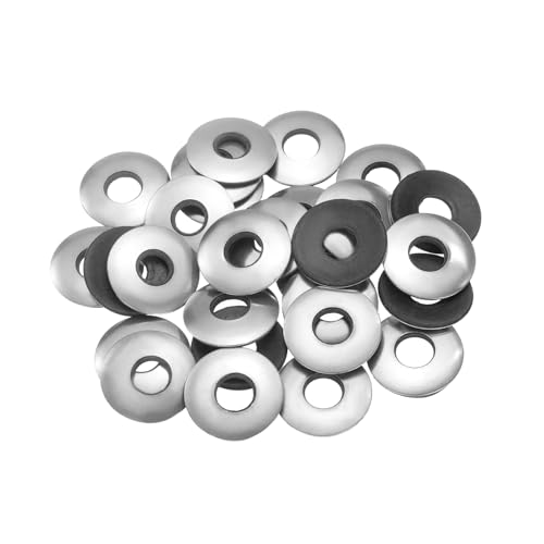 uxcell 45Pcs Neoprene Rubber Sealing Washers M10x25mm 304 Stainless Steel EPDM Bonded Sealing Washer Waterproof Gaskets for Screws Bolts