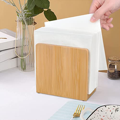 MOLEDINO Bamboo Paper Napkin Holders Stand for Tables,Small Wooden Tissue Napkin Holder Outdoor for Kitchen,Rusitic Vertical Napkin Dispenser Outside for Cocktail Bar Dinner Tabletop Cafe - Cosy Home Interiors MOLEDINO Bamboo Paper Napkin Holders Stand for Tables,Small Wooden Tissue Napkin Holder Outdoor for Kitchen,Rusitic Vertical Napkin Dispenser Outside for Cocktail Bar Dinner Tabletop Cafe - Image 4