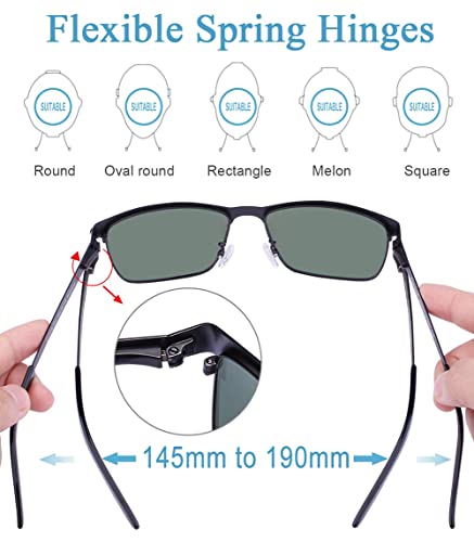Image of CARFIA Metal Mens Sunglasses Polarized UV400 Protection for Driving Fishing Hiking Golf Everyday Use CA5225