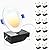 Ensenior 12 Pack 4 Inch LED Recessed Ceiling Light, Dimmable, 2700K-5000K 5CCT, 7.9W Eqv 65W, Ultra-Thin Canless Wafer Lights, 650LM High Brightness - FCC&ETL&IC