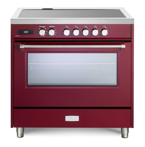 Verona 36" Burgundy Induction Range