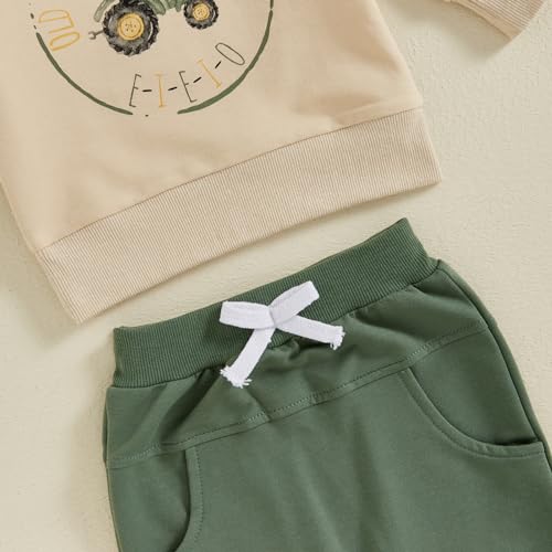 WZTYYDS Baby Boy Clothes Funny Letter Long Sleeve Sweatshirt Pullover Tops Joggers Pants Set Toddler Fall Winter Outfits 6