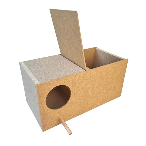 Ninho para Calopsita Grande em Madeira MDF MDP, Casinha para Pássros para Reprodução