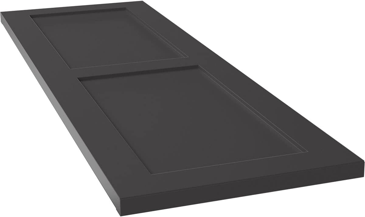 Ekena Millwork 18"W x 26"H True Fit PVC Two Equal Flat Panel Shutters, Shadow Mountain (Per Pair - Hardware Not Included)