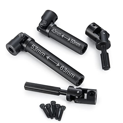 MORLORDY RC Center Drive Shafts Steel Driveshafts for SCX24 Upgrades AXI00001 C10 AXI00002 JLU AXI00006 1/24 Scale RC Crawler Car - Thumbnail 6