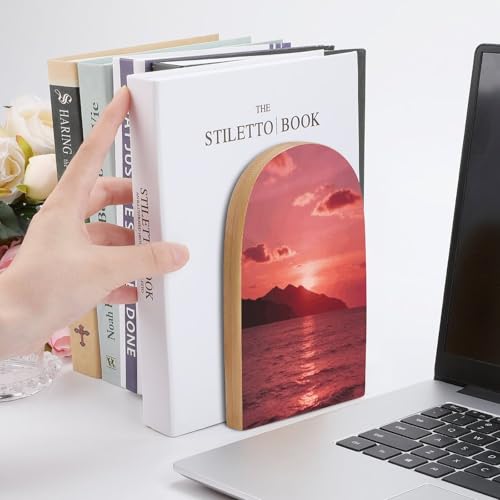 Sujetalibros de madera antideslizantes para evitar caídas de libros 7