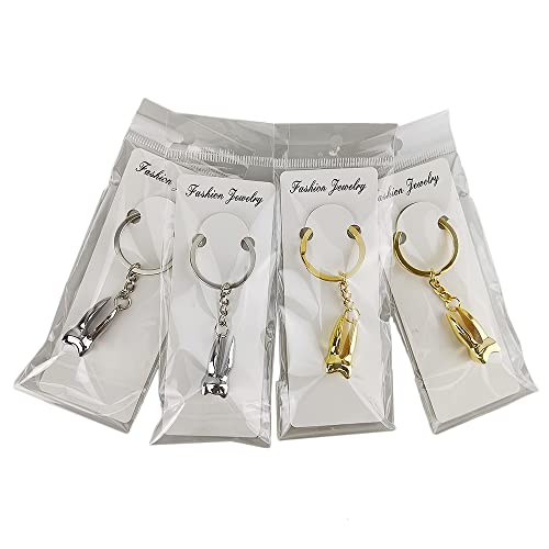 Airgoesin 4Pcs Keychains Dental Molar Tooth Shaped Key Ring Dentist Dental Gift #TOP5