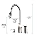 Hotis 3 Hole Kitchen Faucet, 2 Hole Kitchen Faucet with Pull Down Sprayer, Brushed Nickel Kitchen Faucets for Sink, Single Handle Pull Out Stainless Steel Kitchen Sink Faucet Set with Soap Dispenser