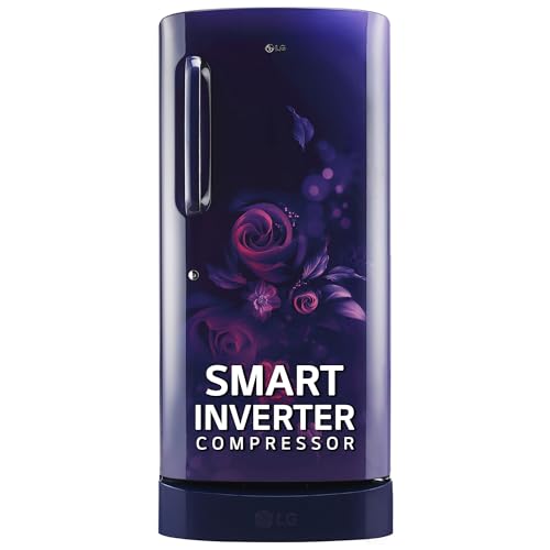 Image of LG 205 L 5 Star Inverter Direct-Cool Single Door Refrigerator Appliance (GL-D221ABEU, Blue Euphoria, Base stand with drawer)