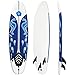 Giantex 6' Surfboard Surfing Surf Beach Ocean Body Foamie Board with Removable Fins, Great Beginner Board for Kids, Adults and Children