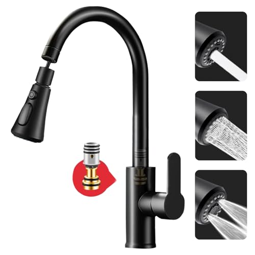 Robinet cuisine mitigeur évier douchette extensible noyau rotatif - 2