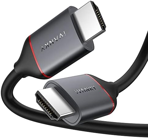 IVANKY 4K HDMI to HDMI Cable 6ft, 18Gbps High Speed HDMI 2.0 Cable, Supports 4K@60Hz, 2K, 1080p, HDCP 2.2, ARC, 32AWG, 3D, HDMI Cord for MacBook Pro 2021, Gaming Monitor, PS4/PS3, PC, Fire TV, &More