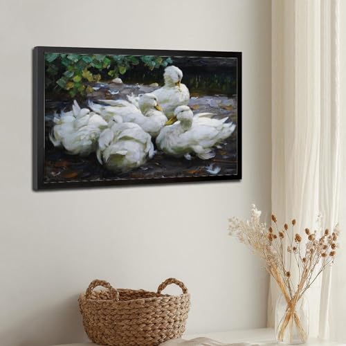 Impression d'art sur toile décoration murale canards 40x61