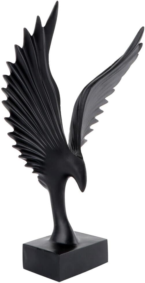 Regal Elegance: Majestic Eagle Wing Sculpture - Timeless Home Decor Accent for Bookshelf or Desk, Symbol of Freedom and Success