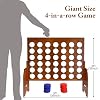 GOTHINK Premium Giant Four in a Row with Carrying Case - All Weather Life Size Yard Game - Indoor Outdoor Family Board Game - Giant Connect Game for Kids Adults - 4 in a Row Life Size Yard Games 3Ft