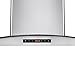 AKDY 30 in. Convertible Island Mount Range Hood with Tempered Glass and Touch Control Carbon Filters in Stainless Steel