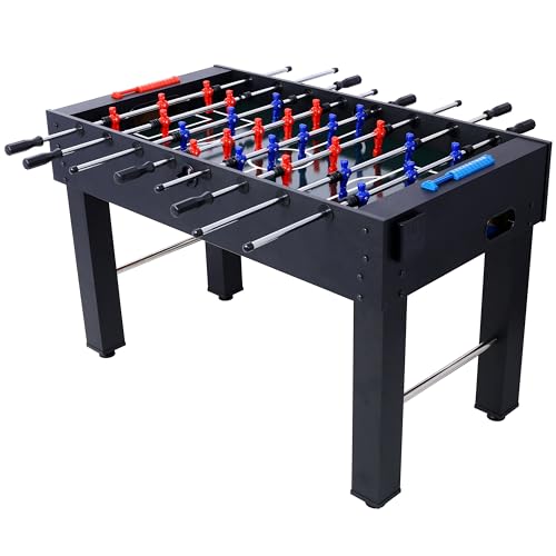 Foosball Table, Foosball Table Adult Size, 54 inch Standard Size Foosball Table, Indoor Full Size Foosball Table for Home, Family, and Game Room, Soccer with Foosball Table Set, Black