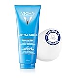 Vichy Leche Calmante Aftersun, Para Pieles Sensibles, Refresca, Calma, después de la Exposición Al Sol, Con Ácido Hialurónico y Agua Volcánica de Vichy, Capital Soleil , 300ml