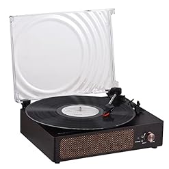 caigou Vinyl Records LP Turntable Retro Record Player Haut-parleurs intégrés Vintage Gramophone 3 vitesses BT5.0 AUX-in… - Les Beatles, Paul McCartney, John Lennon, RIngo Starr, George Harrison