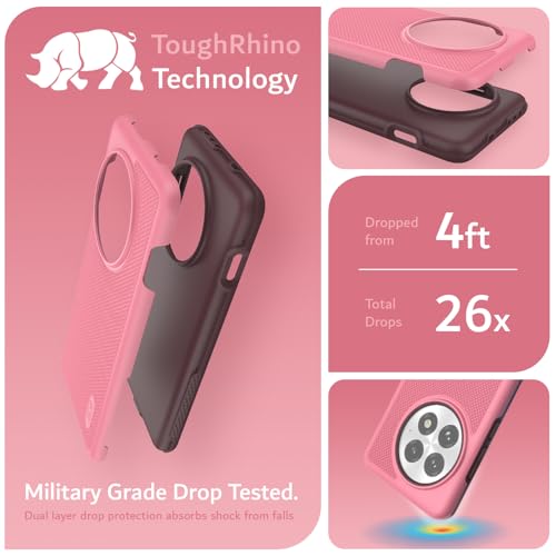 Image of TUDIA [MergeGrip Designed for OnePlus 13 Back Cover 5G (2025) - [Military Grade Drop Tested] Dual Layer Shockproof Slim Heavy Duty Tough Phone Case - Smokey Pink