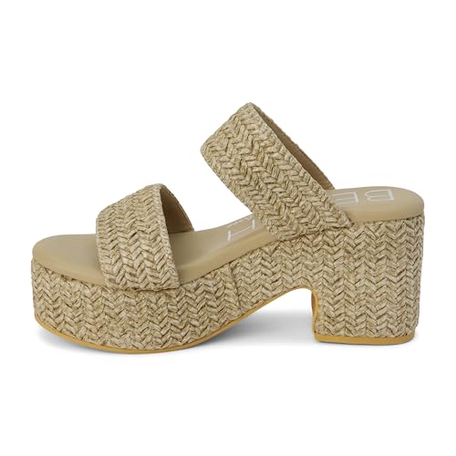 Image of BEACH by Matisse Womens Gem Platform Block Casual Sandals Casual High Heel 3 inch & Up - Off White