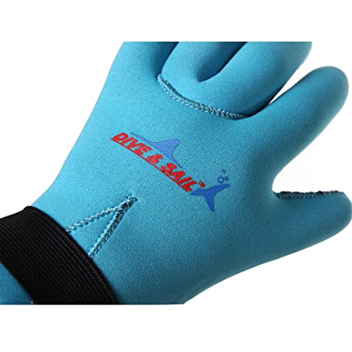 Excerey Kids Neoprene Skid-Proof Wetsuit Diving Gloves 3Mm Surf Snorkeling Gloves(Blue, S) #TOP2